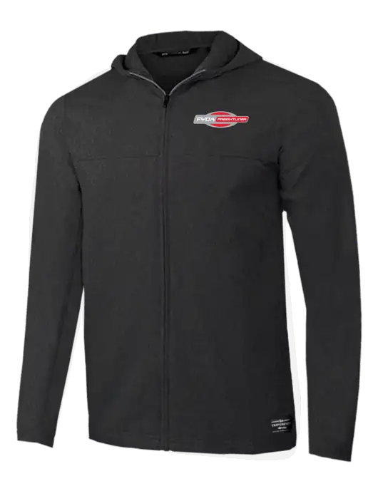 TravisMathew Dark Heather Grey Balboa Hooded Full-Zip Jacket w/FYDA Logo