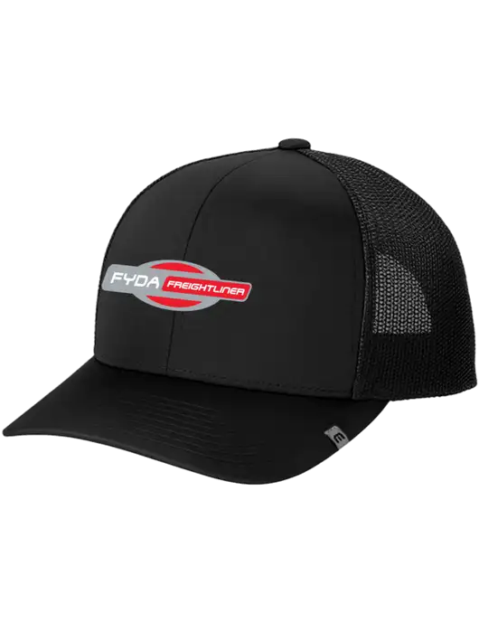 TravisMathew Black Cruz Trucker Cap w/FYDA Logo