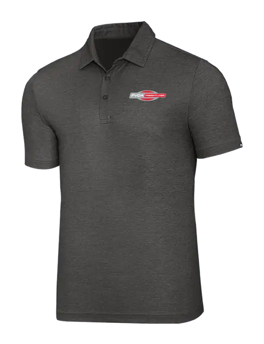 TravisMathew Black Heather Oceanside Polo w/FYDA Logo