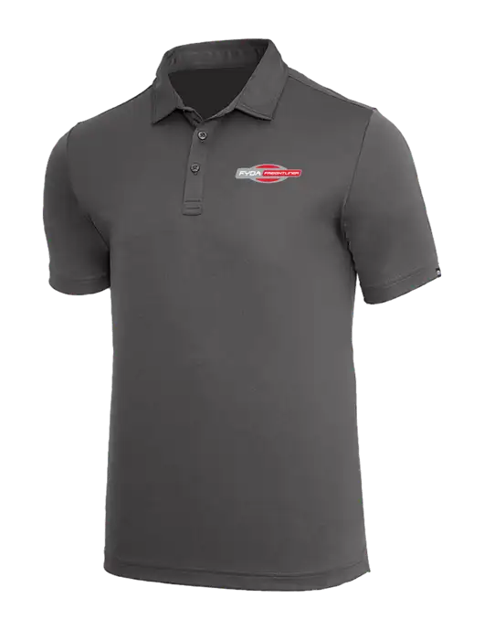TravisMathew Med Dark Grey Coto Performance Polo w/FYDA Logo