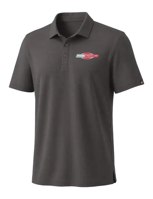 TravisMathew Med Dark Grey Coto Performance Polo w/FYDA Logo