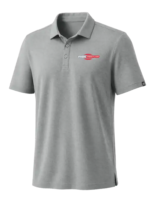 TravisMathew Medium Grey Heather Coto Performance Polo w/FYDA Logo