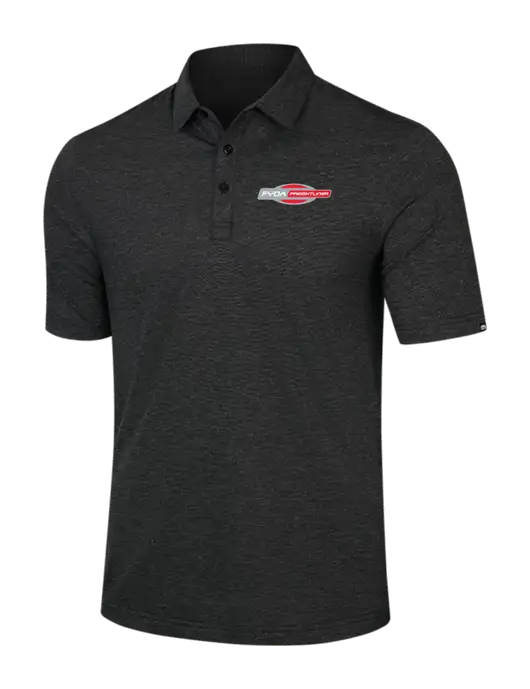 TravisMathew Black Heather Sunnyvale Polo w/FYDA Logo