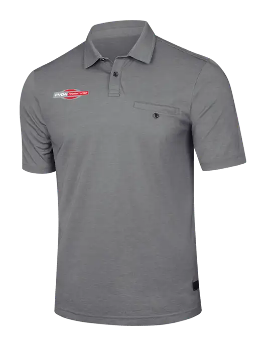 TravisMathew Medium Grey Heather Sunsetters Pocket Polo w/FYDA Logo