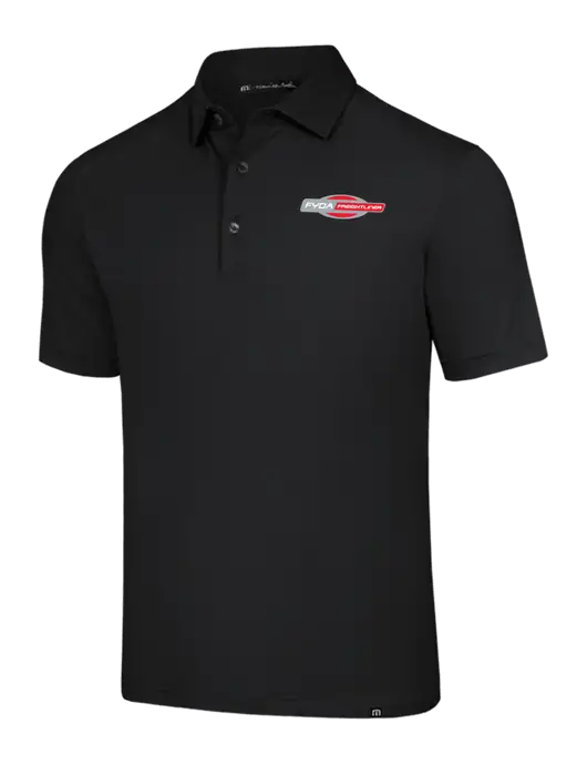 TravisMathew Black Glenview Solid Polo w/FYDA Logo