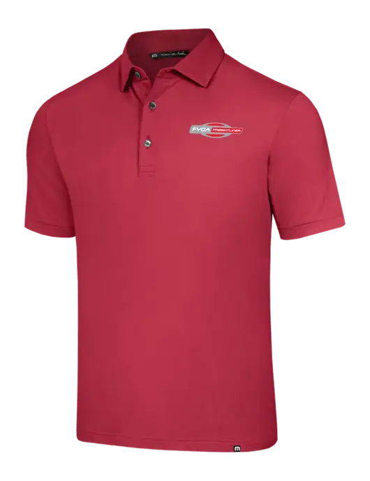 TravisMathew Red Glenview Solid Polo w/FYDA Logo
