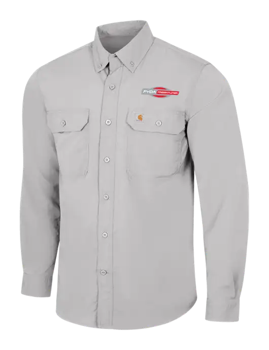 Carhartt Force Light Grey Solid Long Sleeve Shirt w/FYDA Logo