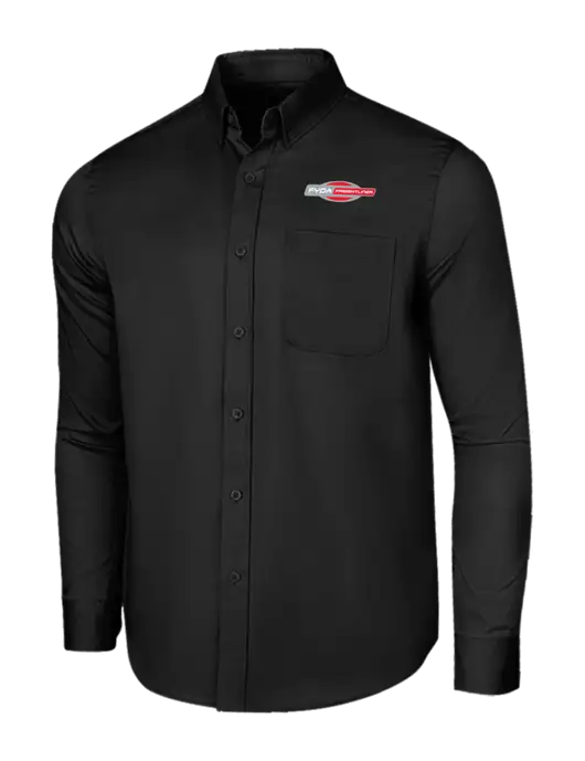 Long Sleeve Deep Black Superpro React Twill Shirt w/FYDA Logo