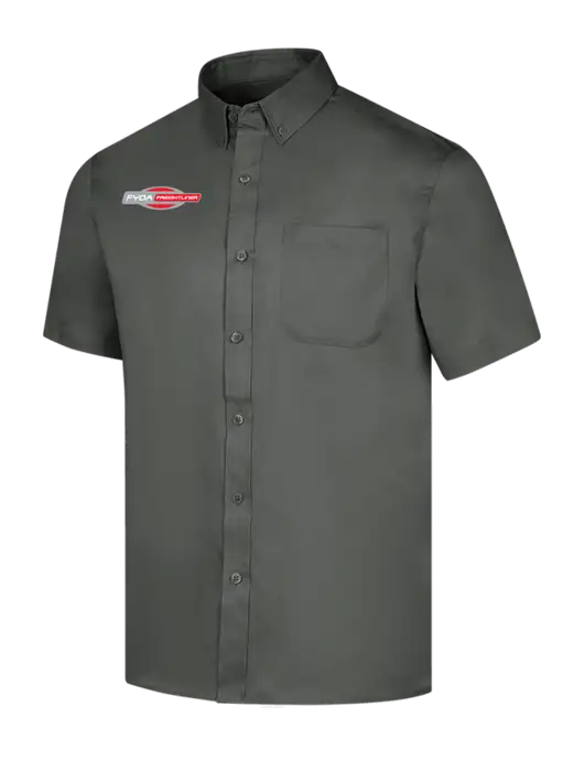 Short Sleeve Dark Grey Superpro React Twill Shirt w/FYDA Logo