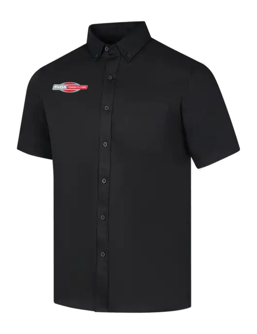 Short Sleeve Deep Black Superpro React Twill Shirt w/FYDA Logo