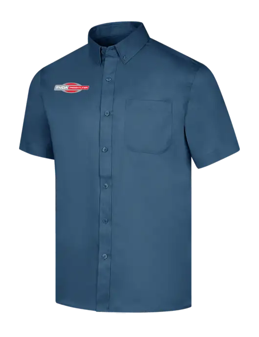 Short Sleeve Light Navy Superpro React Twill Shirt w/FYDA Logo