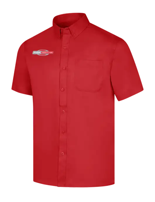 Short Sleeve Red Superpro React Twill Shirt w/FYDA Logo
