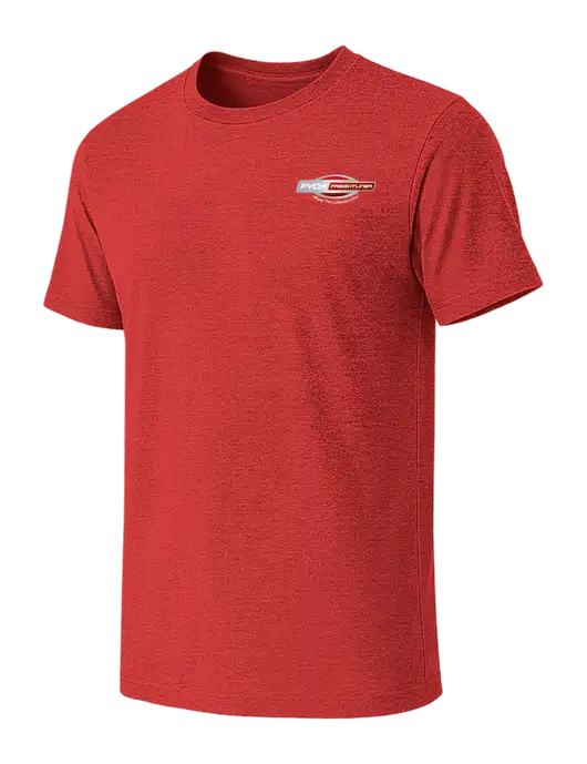 BELLA+CANVAS Heather Red CVC Short Sleeve Tee w/FYDA Logo