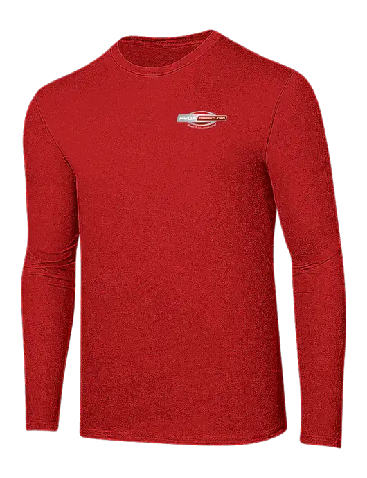 Ring Spun Dark Red 4.5 oz Long Sleeve T-Shirt w/FYDA Logo