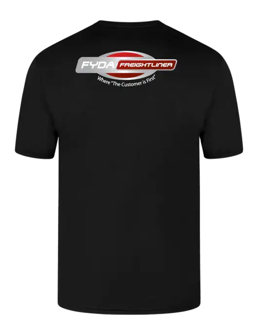 Simply Soft Black 4.5oz  Poly/Combed Ring Spun Cotton T-Shirt w/FYDA Logo, FYDA Logo