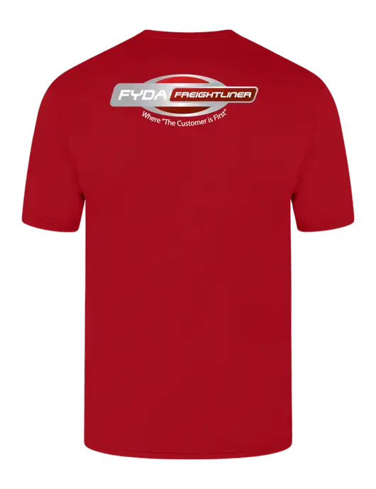 Simply Soft Red 4.5oz  Poly/Combed Ring Spun Cotton T-Shirt w/FYDA Logo, FYDA Logo