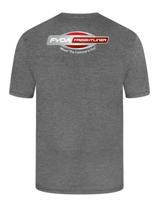 Simply Soft Heathered Medium Grey 4.5oz  Poly/Combed Ring Spun Cotton T-Shirt w/FYDA Logo, FYDA Logo