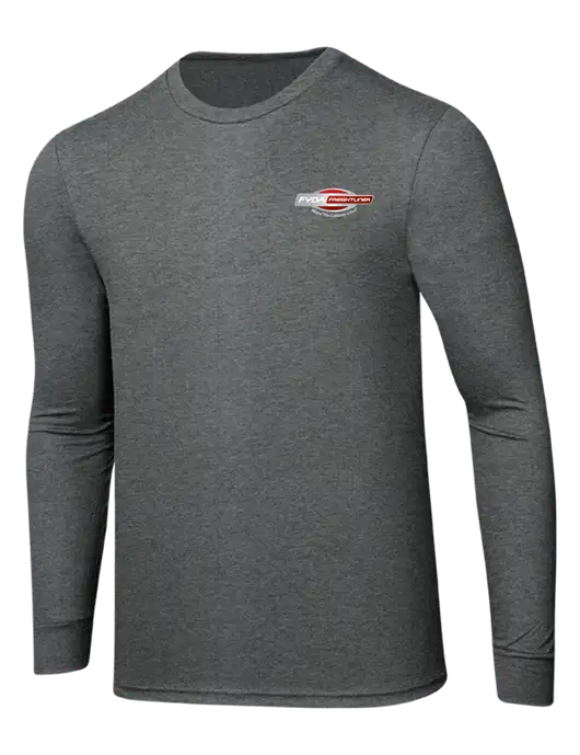 Simply Soft Long Sleeve Medium Grey Frost 4.5 oz, Poly/Combed Ring Spun Cotton T-Shirt w/FYDA Logo