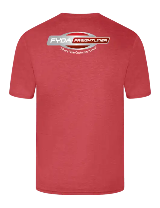 Simply Soft Red Frost 4.5oz  Poly/Combed Ring Spun Cotton T-Shirt w/FYDA Logo, FYDA Logo