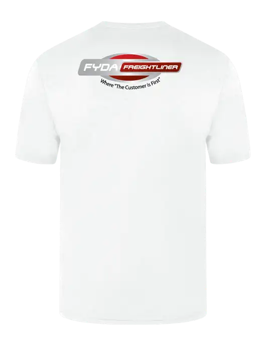 Simply Soft White 4.5oz  Poly/Combed Ring Spun Cotton T-Shirt w/FYDA Logo, FYDA Logo