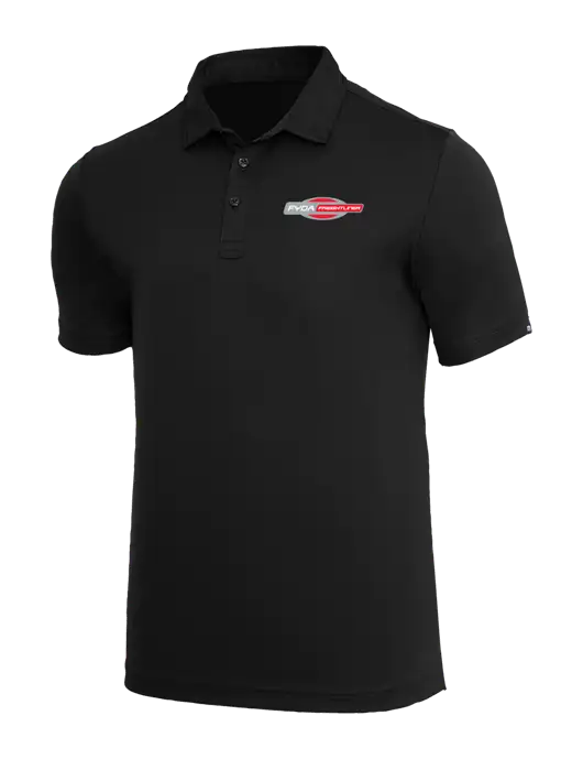 TravisMathew Black Coto Performance Polo w/FYDA Logo