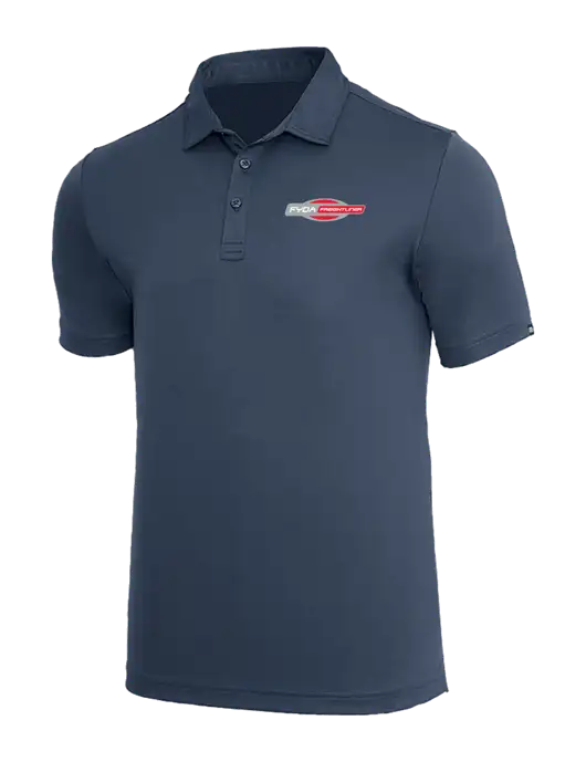 TravisMathew Dark Slate Blue Coto Performance Polo w/FYDA Logo