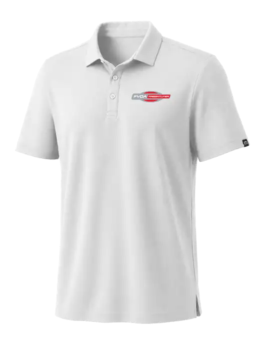 TravisMathew White Coto Performance Polo w/FYDA Logo