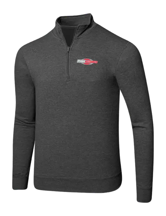 Dark Heather Grey 8.5 oz Ring Spun 1/4 Zip Pullover Sweatshirt w/FYDA Logo