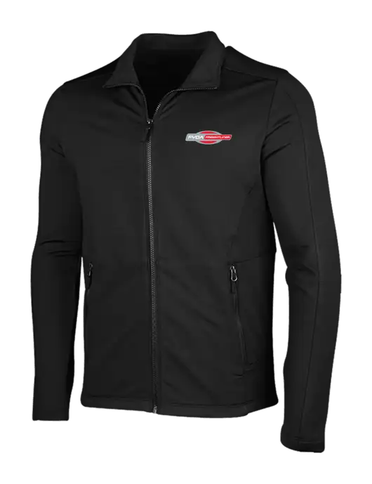 Deep Black Grid Fleece Jacket w/FYDA Logo