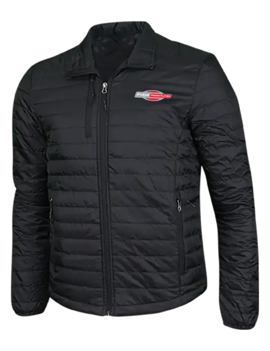 Deep Black Puffy Packable Jacket w/FYDA Logo