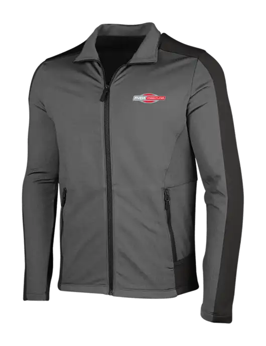 Medium Grey Heather Grid Fleece Jacket w/FYDA Logo