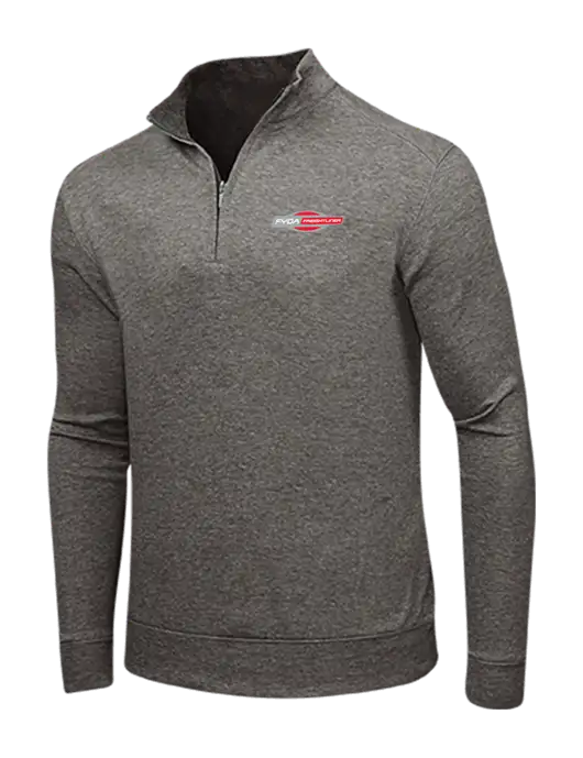 Charcoal Heather/Medium Heather Grey Interlock 1/4 Zip w/FYDA Logo