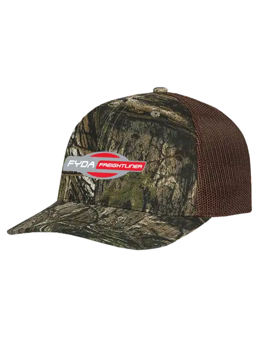 Mossy Oak Country DNA Camo/Brown Mesh Trucker Cap Snap Back w/FYDA Logo
