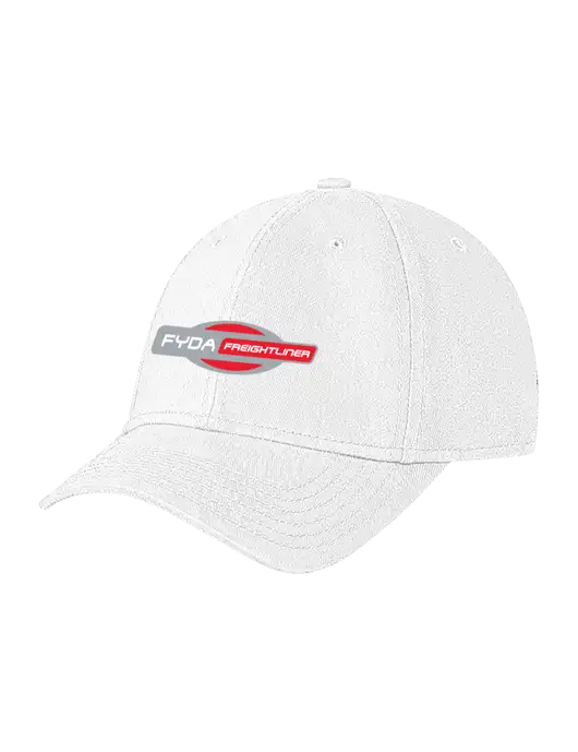 White Structured Soft Snap Closure Hook & Loop Cap w/FYDA Logo