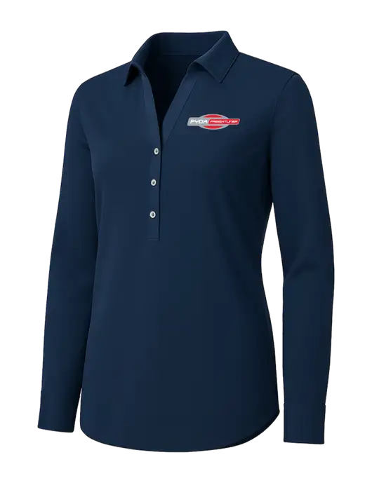 Womens Navy City Stretch Shirt w/FYDA Logo