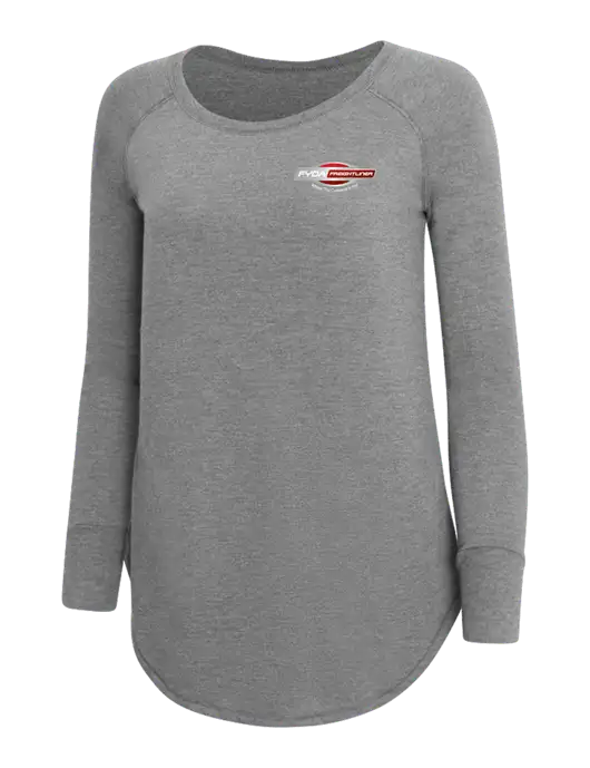 Womens Perfect Wide Collar Tunic Tri-Blend Grey Frost 4.5 oz T-Shirt w/FYDA Logo