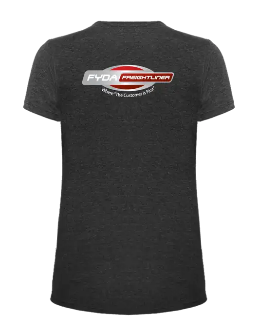 Womens Ring Spun Dark Heather Grey 4.5 oz T-Shirt w/FYDA Logo, FYDA Logo