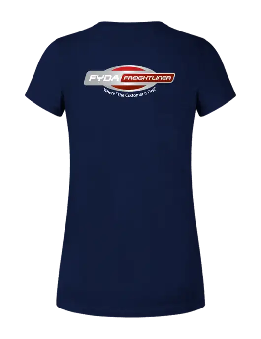 Womens Ring Spun Navy 4.5 oz T-Shirt w/FYDA Logo, FYDA Logo