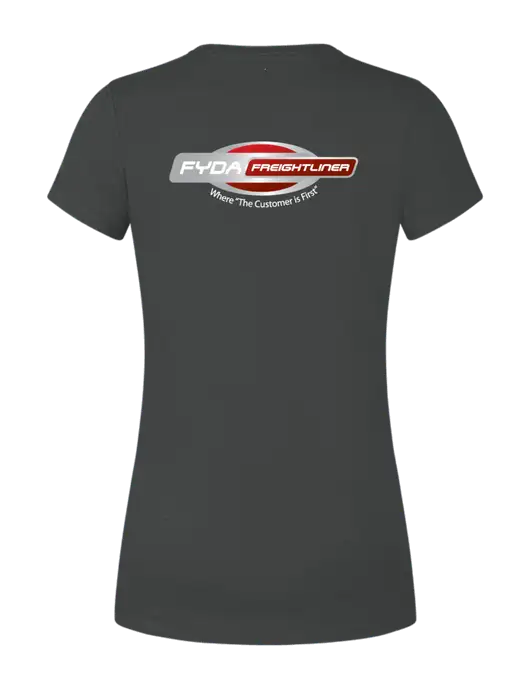 Womens Simply Soft Black Frost 4.5oz Poly/Combed Ring Spun Cotton T-Shirt w/FYDA Logo, FYDA Logo