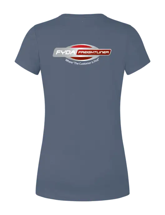 Womens Simply Soft Navy Frost 4.5oz  Poly/Combed Ring Spun Cotton T-Shirt w/FYDA Logo, FYDA Logo