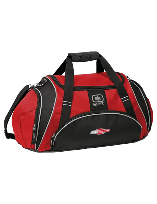 OGIO Red Crunch Duffel
 w/FYDA Logo