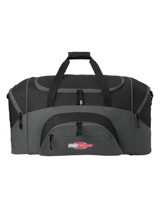 Standard Colorblock Black/Dark Grey Sport Duffel w/FYDA Logo