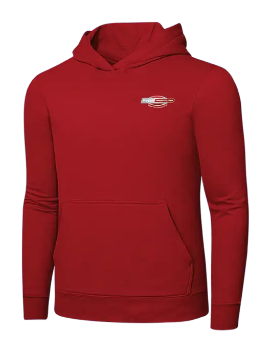 Bright Red 8.5 oz Ring Spun Hooded Sweatshirt w/FYDA Logo
