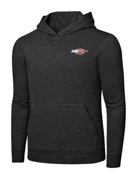 Dark Heather Grey 7.8 oz Ring Spun Hooded Sweatshirt w/FYDA Logo