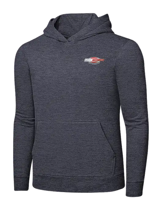 Heather Navy 7.8 oz Ring Spun Hooded Sweatshirt w/FYDA Logo