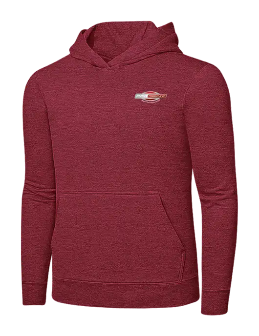 Heather Red 7.8 oz Ring Spun Hooded Sweatshirt w/FYDA Logo