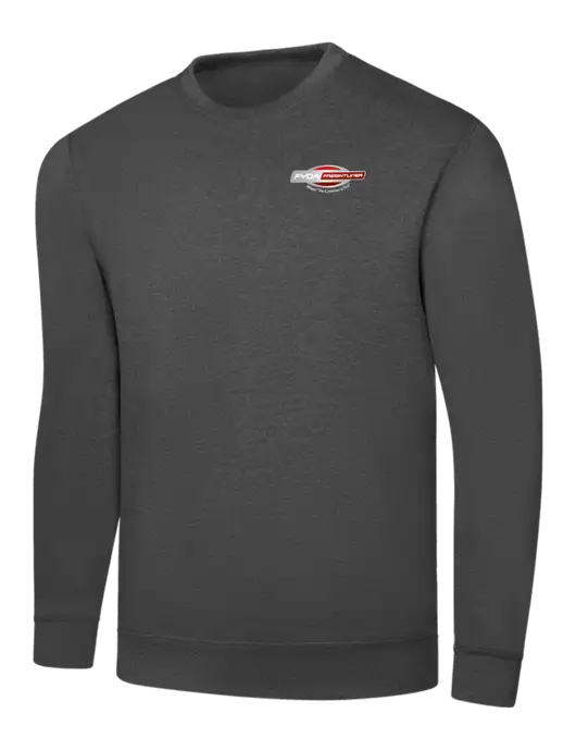 Charcoal 7.8 oz Ring Spun Crew Sweatshirt w/FYDA Logo