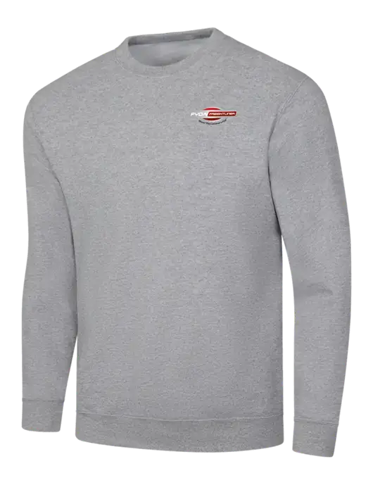 Light Grey Heather 7.8 oz Ring Spun Crew Sweatshirt w/FYDA Logo