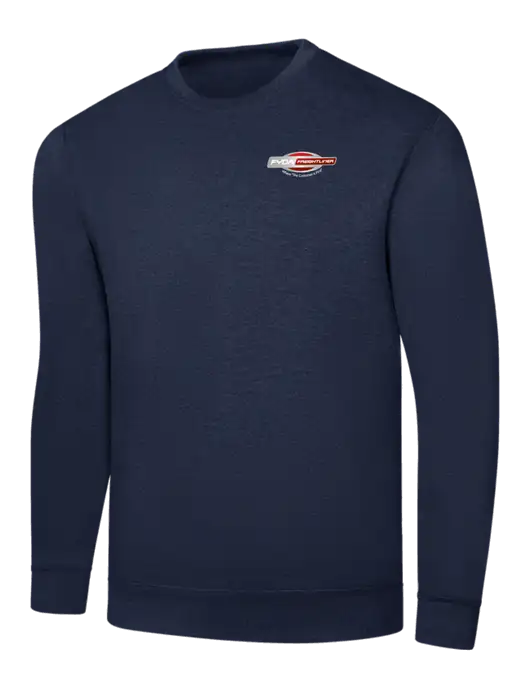 Navy 7.8 oz Ring Spun Crew Sweatshirt w/FYDA Logo