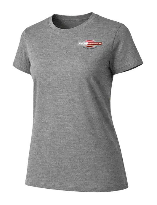 Womens Ring Spun Light Grey Heather 4.5 oz T-Shirt w/FYDA Logo